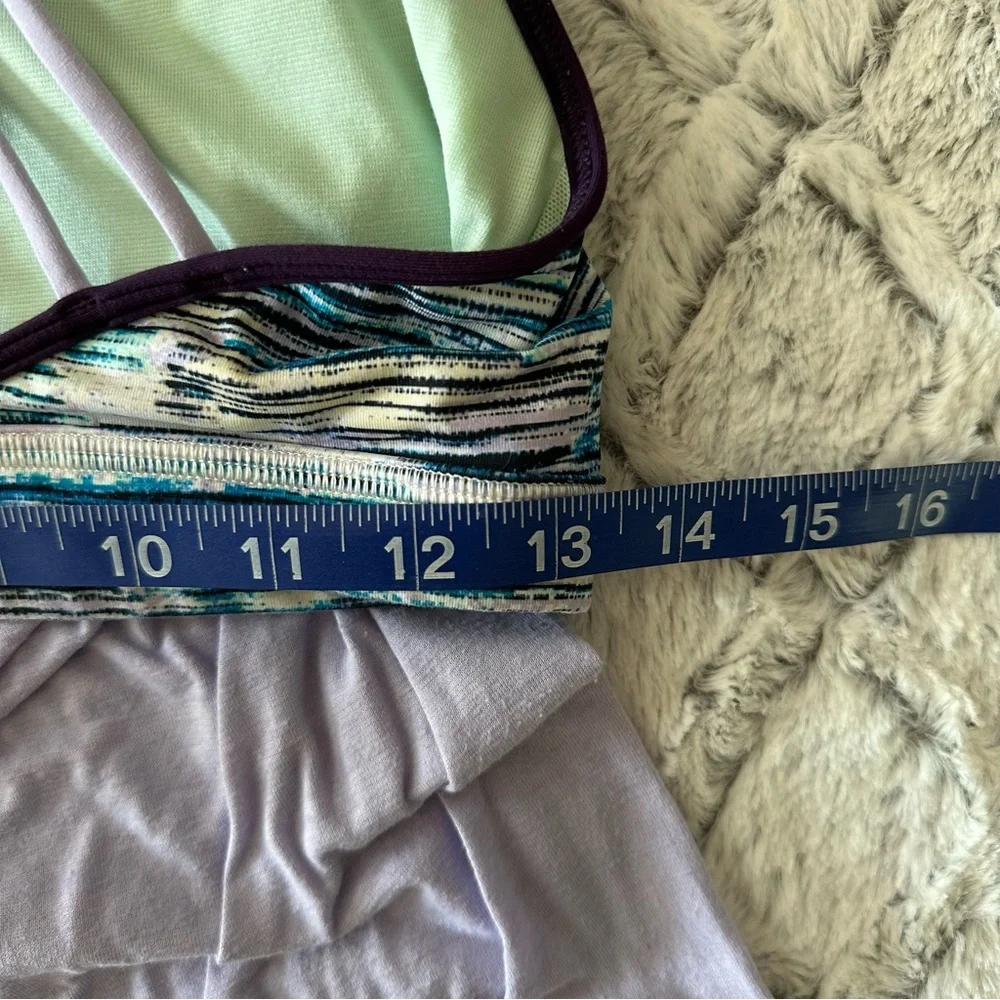 Lululemon Lighten Up Tank Heathered Lilac Blurry Belle Multi Deep Zinfandel sz 8 - Picture 7 of 15